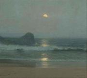 Lionel Walden Moonlight Over the Coast, oil painting by Lionel Walden oil painting artist